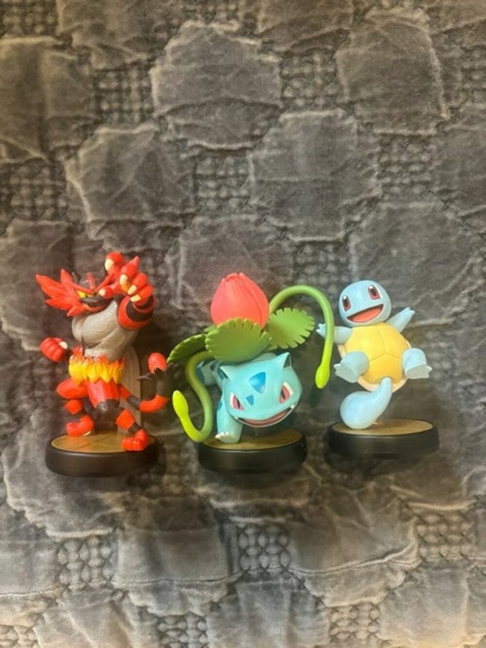 Pokemon Amiibo Lot Incineroar Ivysaur Squirtle Super Smash Bros Nintendo Switch